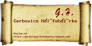 Gerbovics Hófehérke névjegykártya